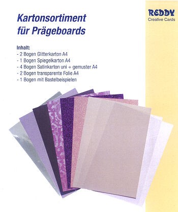 30306 Kartonsortiment für Prägeboards flieder lila rose