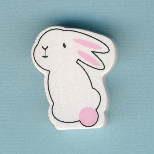 3260152 Schnullerketten Holzperle Hase 28x19x8mm