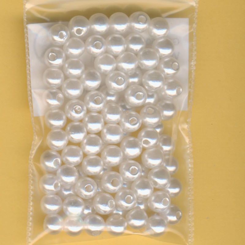 g0095034 Wachsperlen 5mm weiß 80 Stück in Packung