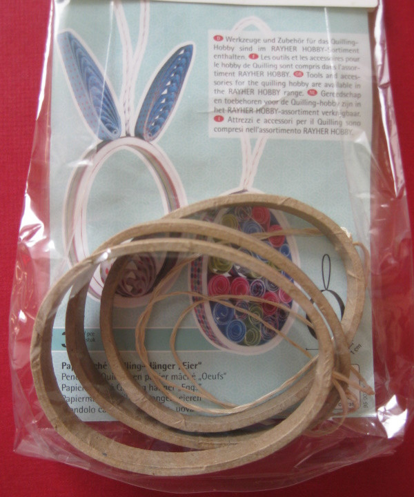 71907000 Pappmache Quilling Hänger Eier 8x6x1cm 3 Stück