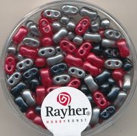 Doppelloch-Roc. verwachst Mix schwarz/rot 3x5mm 12g