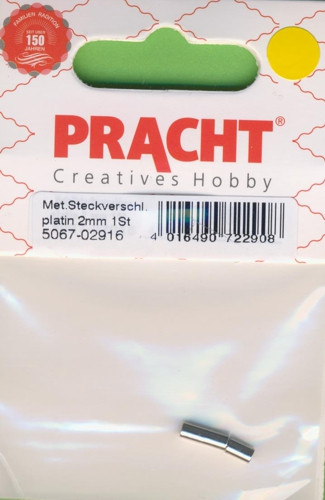 506702916 Metall Steckverschluss 2mm platin