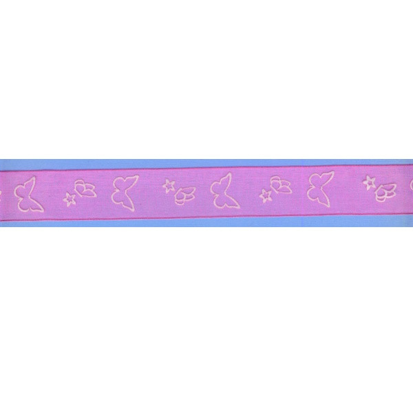 1952555 Deko Band Butterfly Kisses pink 25mm