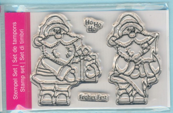 4510923 Stempel Clear Weihnachtsmänner transparent 74 x 105mm