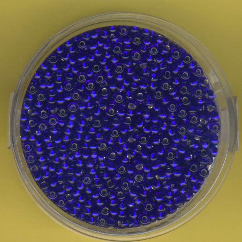 9276-114 Rocailles 2mm lapis Silbereinzug 17g