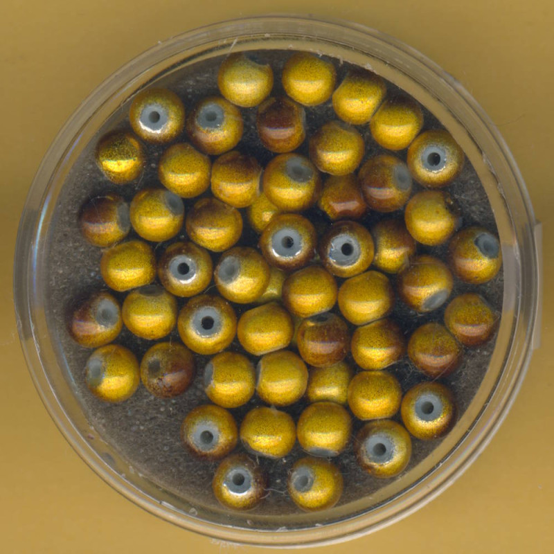 0733-04374 Miracle Beads 4mm gelb-braun 50 Stück