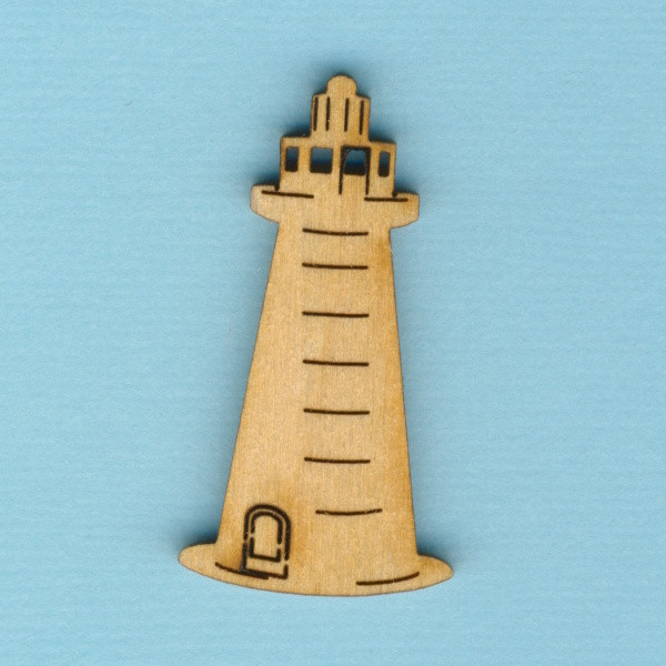 lth5704 Holz Deko Leuchtturm 4cm