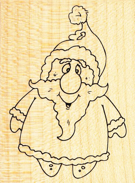 81978 Holzstempel Weihnachtsmann 6x8cm