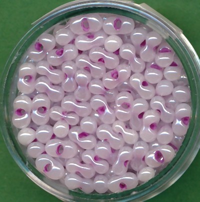 9644964 Farfalle Perlen 6,5x3,2mm wachs lila 17g