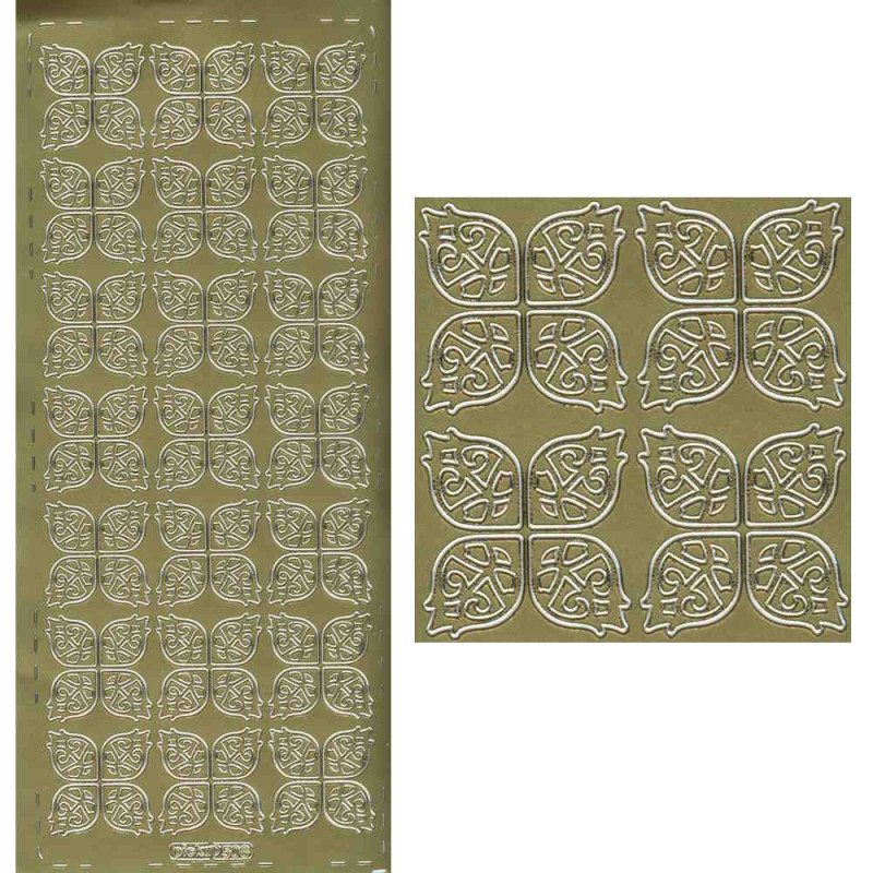 pu508g Sticker Ornamente gold