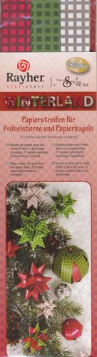 71713000 Papierstreifen für Fröbelsterne und Papierkugeln Winterland