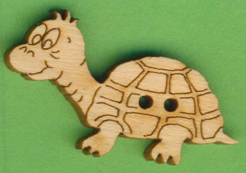 buh2104 Holzknopf Schildkröte 4cm