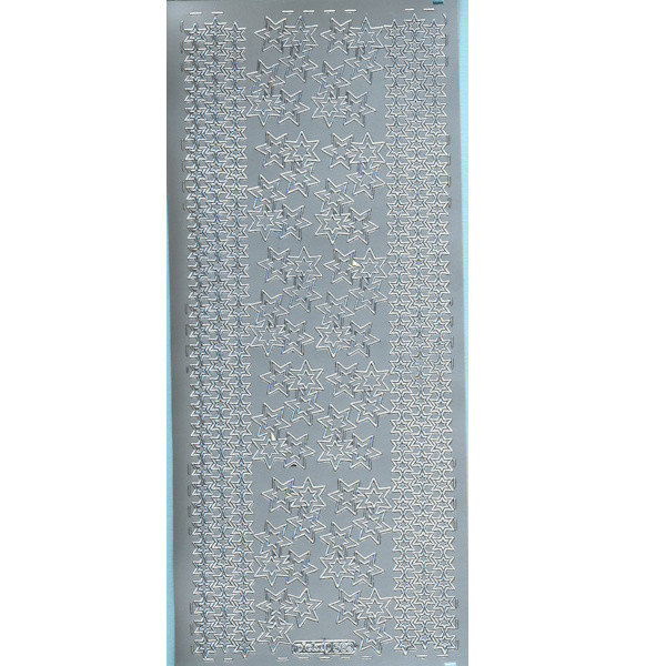 pu569s Sticker Weihnachtsecken und Linien 4 silber