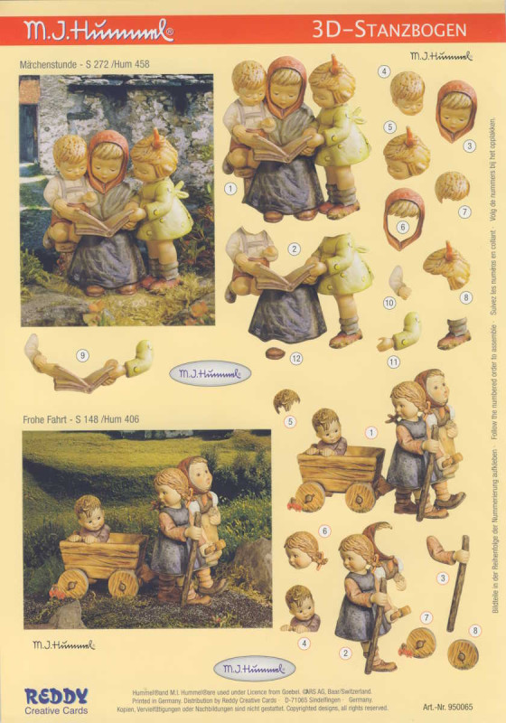 950065 3D Stanzbogen A4 M I Hummel Märchenstunde