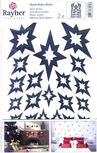 7102822 Wand-Dekor-Sticker Sterne silber