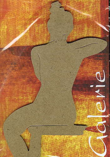 077840000 Holz Dekor Torso sitzend klein 29,5x18cm