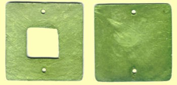 Perlmutt Elemente Quadrat grün