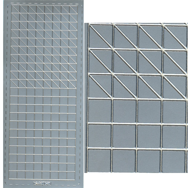 pu340s Sticker Dreiecke und Vierecke silber