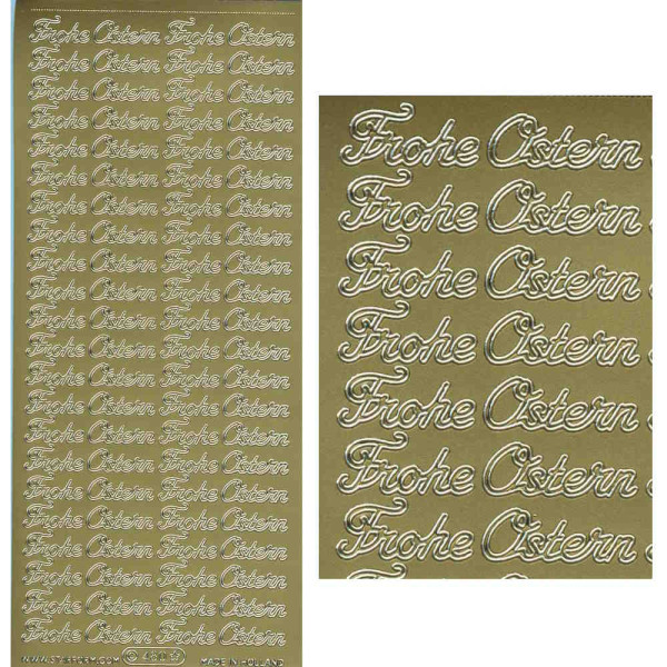 ls480g Sticker Frohe Ostern 3 gold