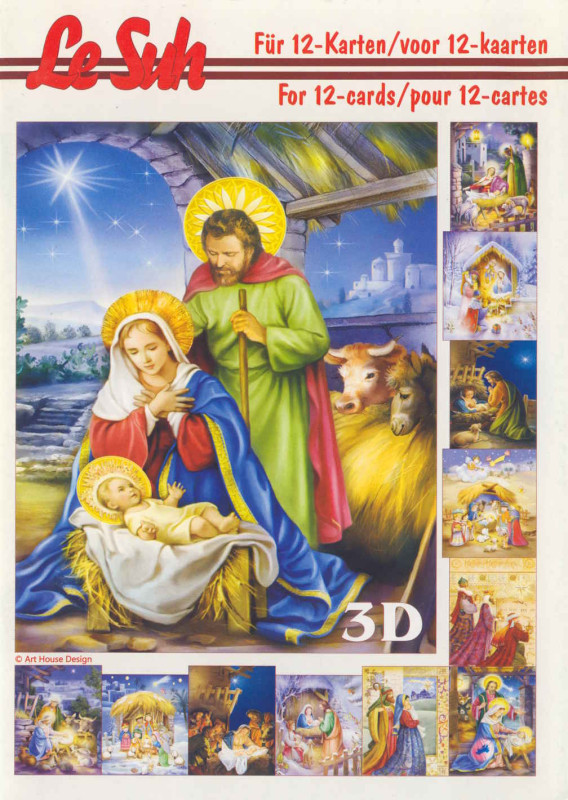 345656 3D Motivbuch A5 Weihnachtskrippe