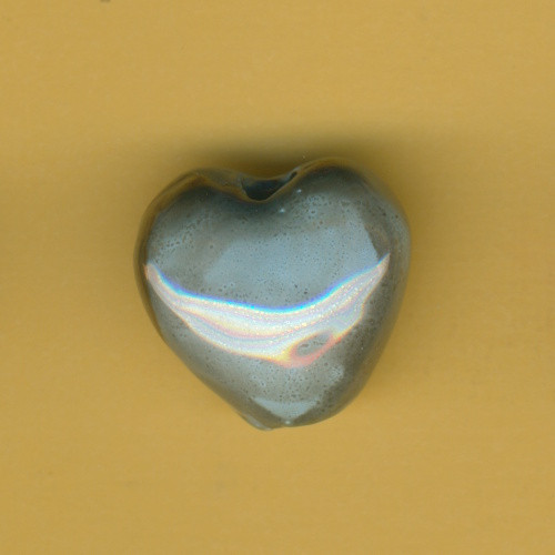 455023171 Keramikperle Herz 19x22mm türkis kupfer