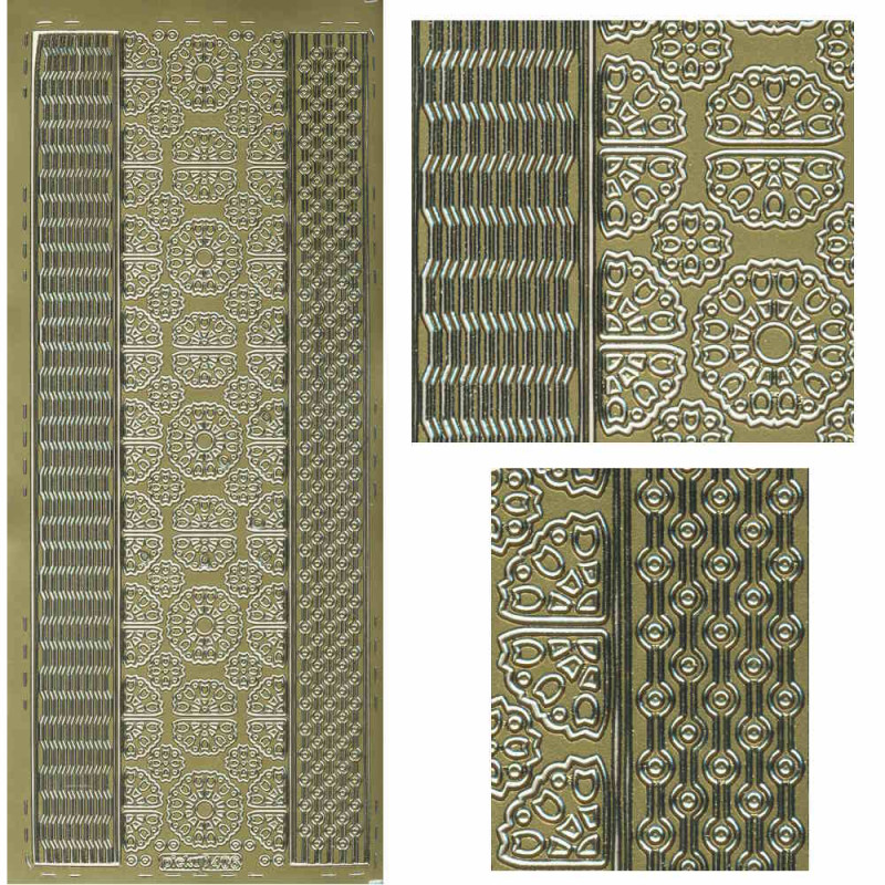 pu406g Sticker Ecken und Linien 6 gold