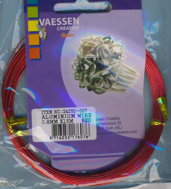 24250007 Aludraht 0,8mm rot 15m