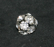 112918921 Strasskugel 18mm silber-kristall