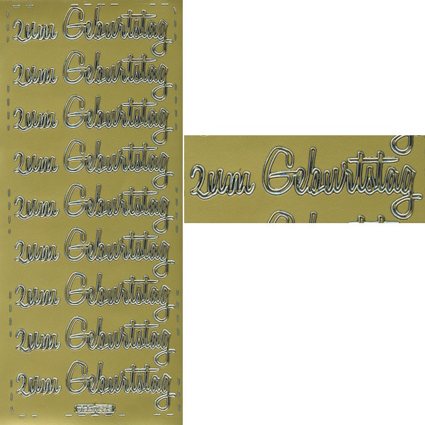 pu593g Sticker Zum Geburtstag 5 gold