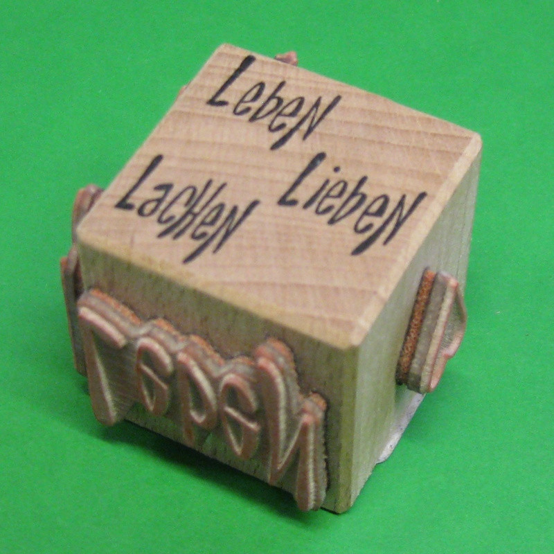 91688 Holzstempel Leben Lieben Lachen