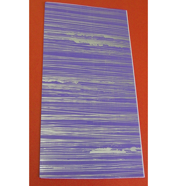 7008081 Kerzen Wachsplatte gestreift silber-flieder 200x100mm