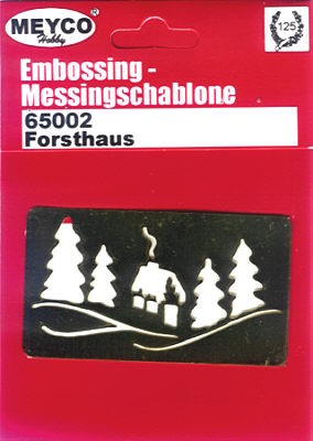65002 Embossingschablone Forsthaus 6 x 4cm