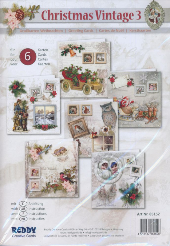 85125 Karten Bastelset Christmas Vintage 3