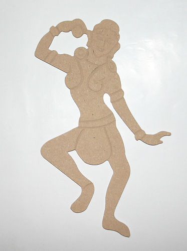 085160011 Holz Dekor Tempeltänzerin 25,5x16,5cm