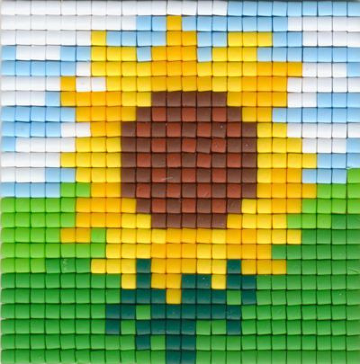 77657 Pixelhobby Set kleine Basisplatte Sonnenblume
