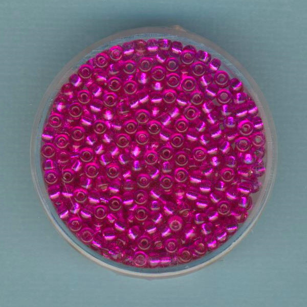 9674854 Miyuki Rocailles 2,5mm fuchsia Silbereinzug