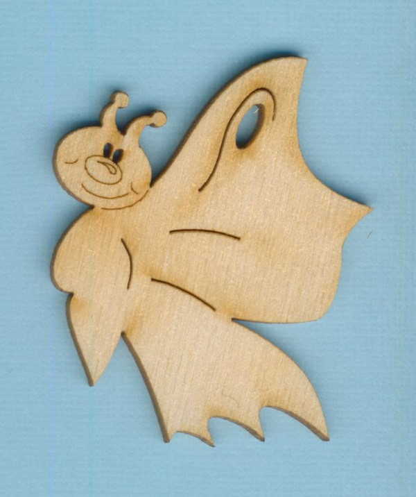 Holz-Deko Schmetterling lustig seitlich 60mm
