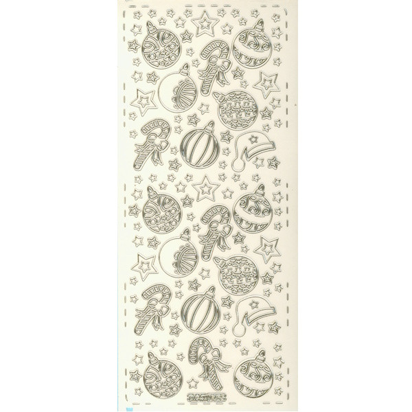 pu465gt Sticker Weihnachtsschmuck 5 gold transparent