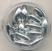 080114914 Wachsperlen Oliven 6x14mm silber 20 Stück