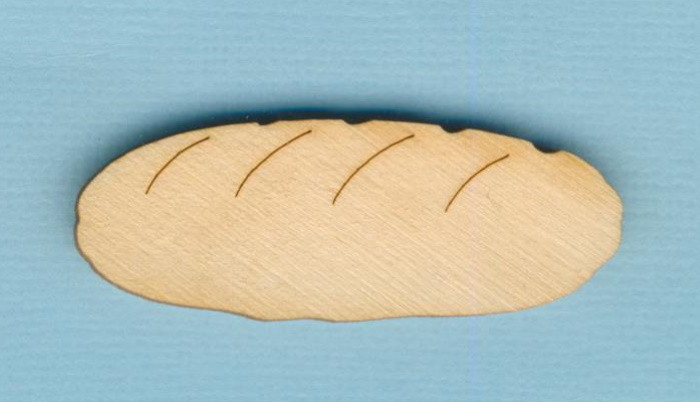 kbh3704 Holz Deko Brotlaib 4cm