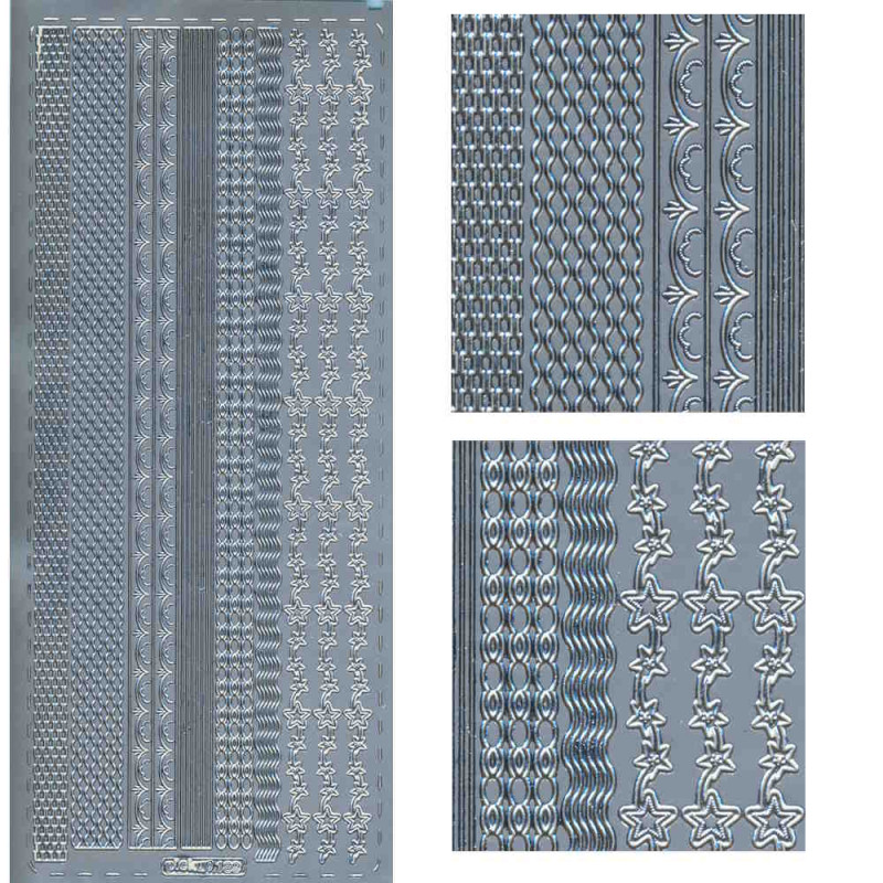 pu189s Sticker Linien 27 silber