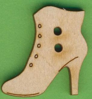 Holzknopf Stiefelette 3cm