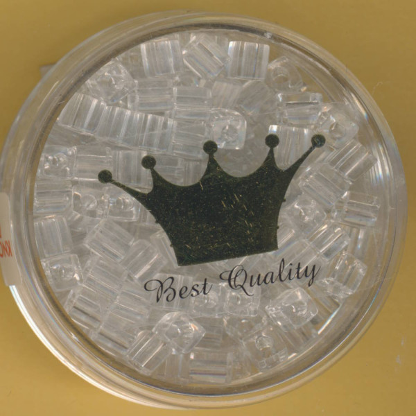 5531131 Glasperlen Würfel 4mm transparent 15g