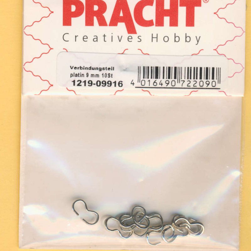 1219-09916 Verbindungsteil 9mm platin 10 Stück
