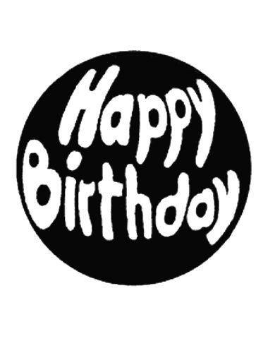 1828602 Holzstempel Happy Birthday 3cm
