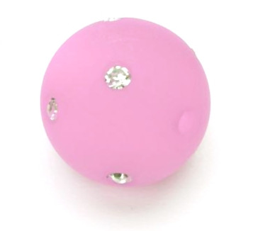 6091429 Polarisperle 14mm mit Swarovski-Strass rosa