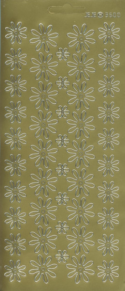 3460401g Sticker Blumen 2 gold