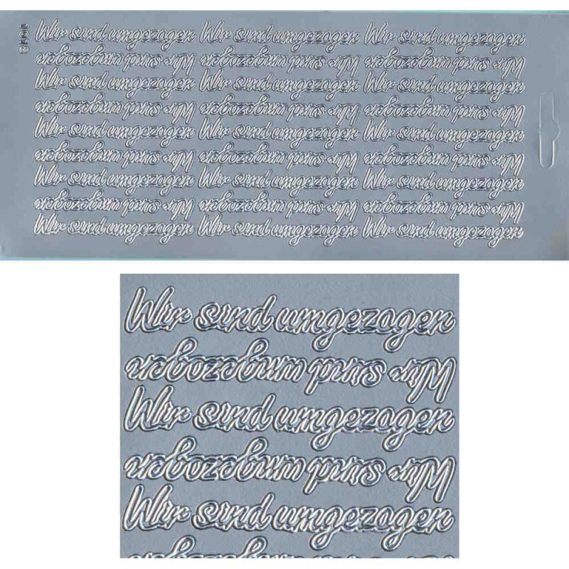 cl1018s Sticker Wir sind umgezogen silber