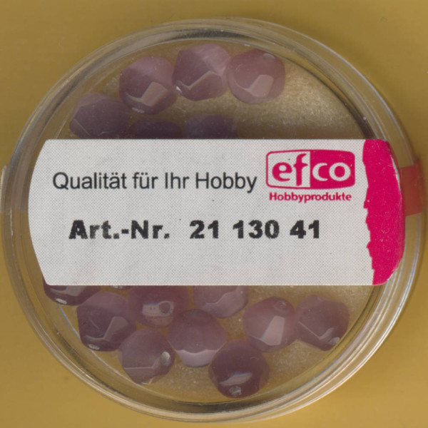 2113041 Cat Eye Perlen facettiert 6mm flieder 25 Stück