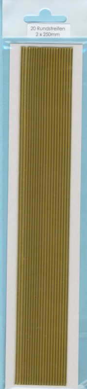 220111 Kerzen Wachsstreifen rund 250x2mm gold 20 St.